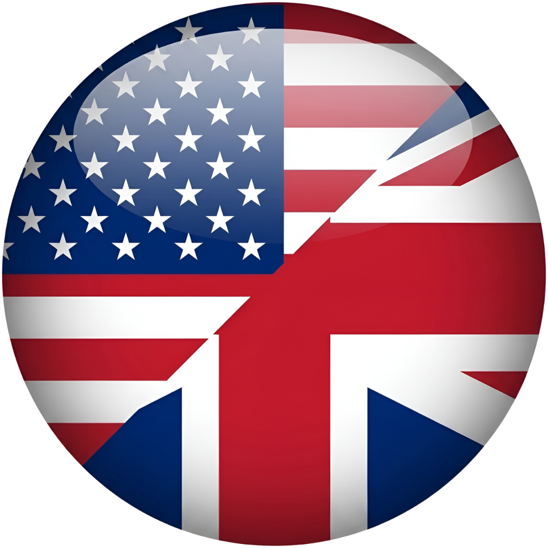 Bandeira representando o idioma Inglês
