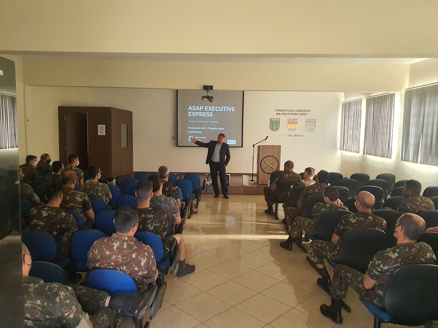 Registro da parceria da ASAP+ com CMO - Comando Militar do Oeste